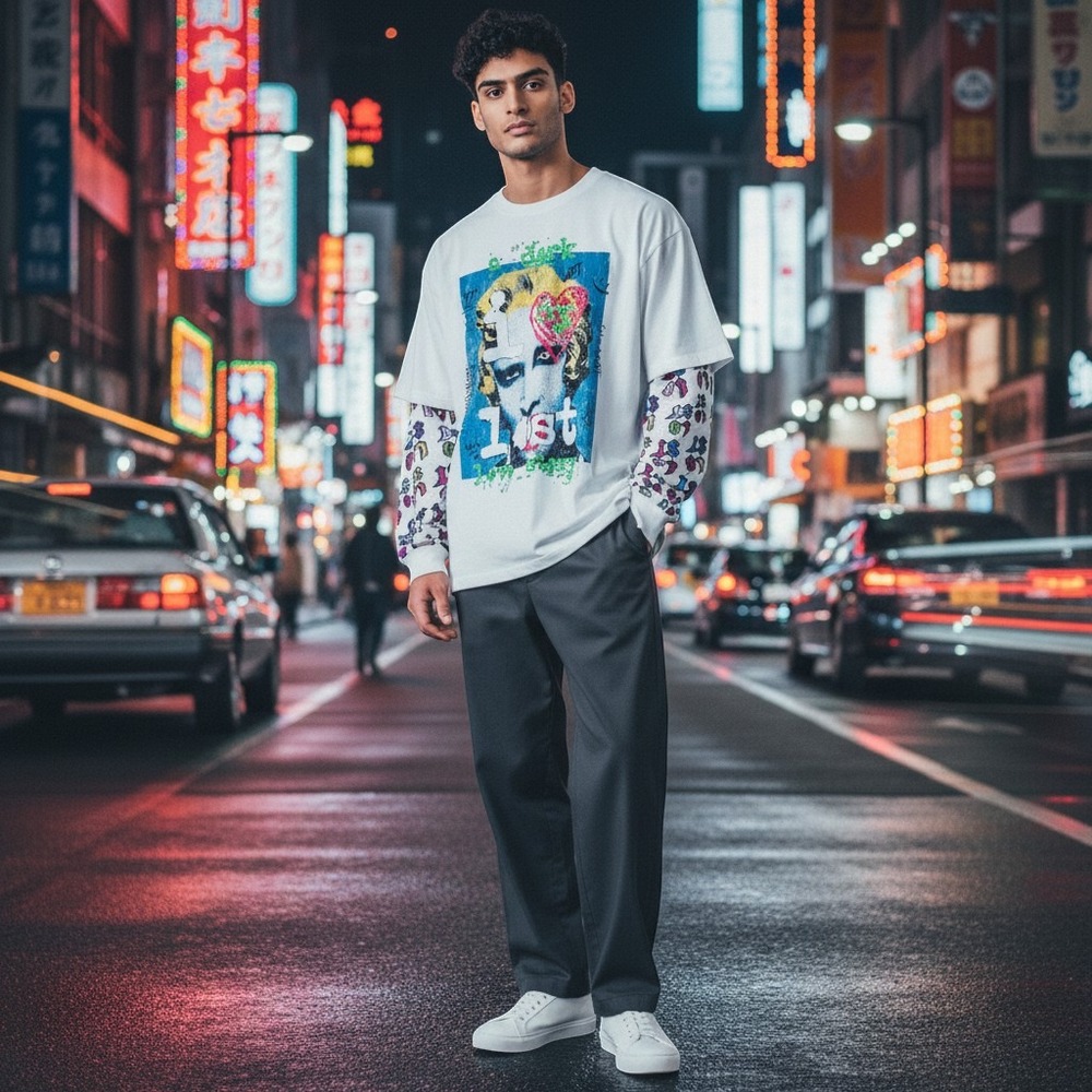 Lost Intricacy Midnight Empire Graphic Long Sleeve Limited Edition Mens Medium